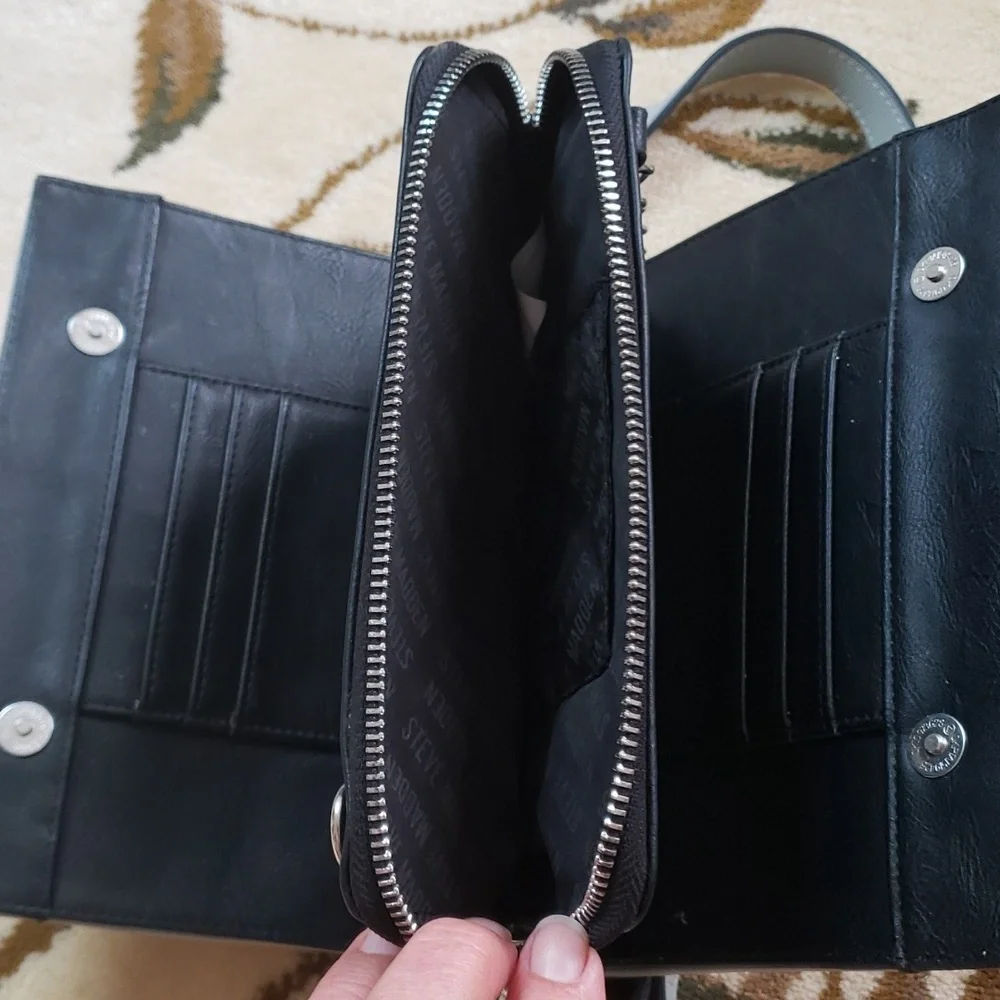 Steve Madden New Gray & Black Crossbody Bag